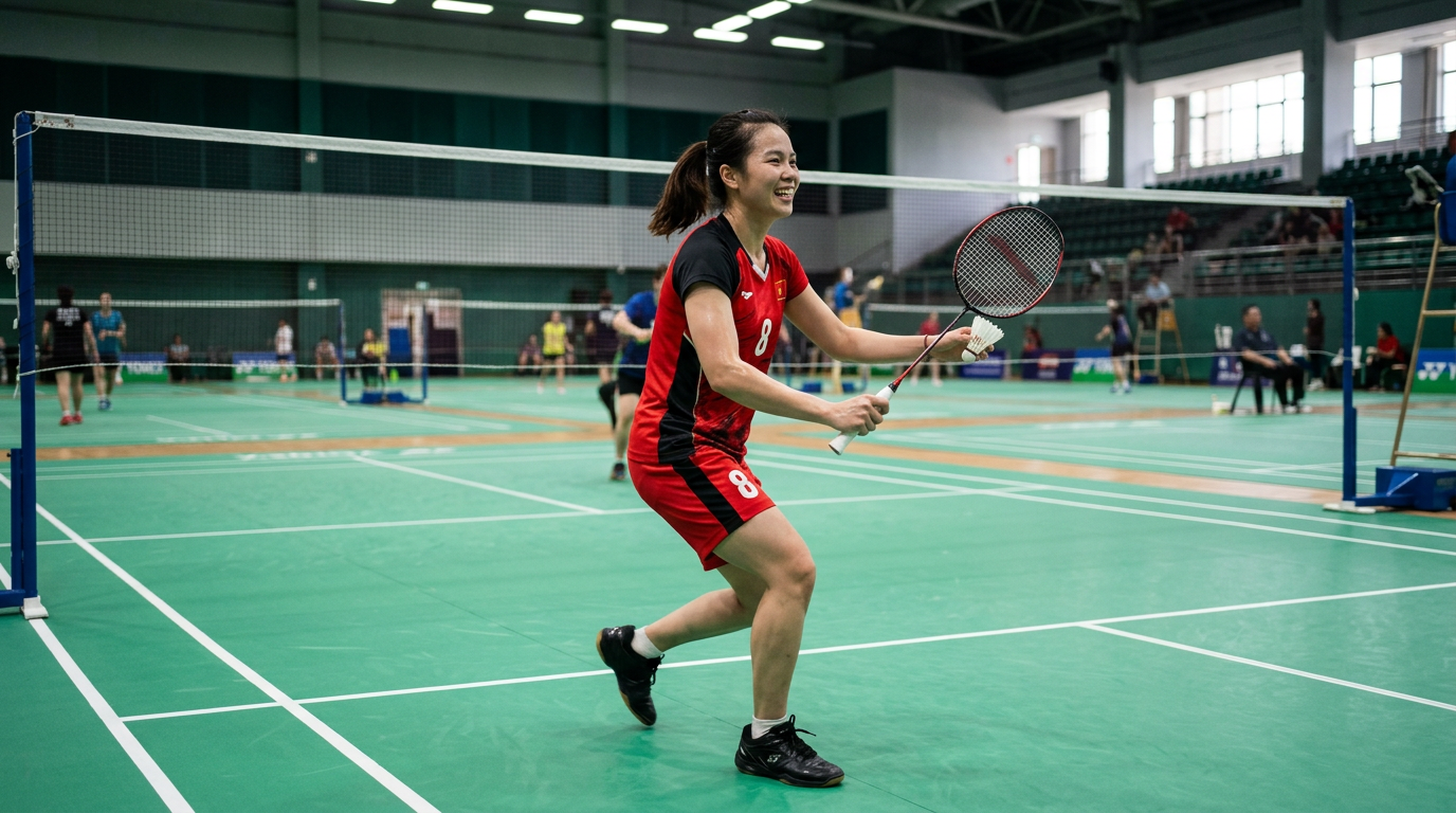 5 điệu nhảy "ăn mừng" sau khi ghi điểm cầu lông cực chất! (Học ngay!) - Làm thế nào để thực hiện điệu "Shuttle Shuffle"