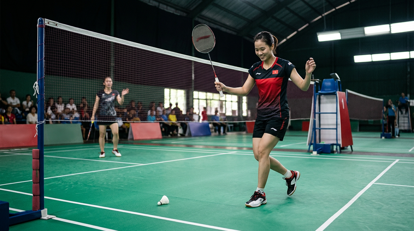 5 điệu nhảy "ăn mừng" sau khi ghi điểm cầu lông cực chất! (Học ngay!) - "Net Dance" – Điệu nhảy ăn mừng điểm sát lưới đầ